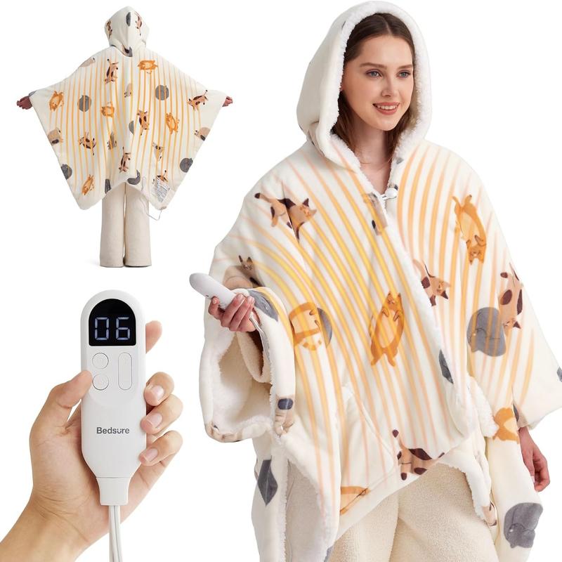 CozyWrap Wearable Heated Blanket with Sleeves & Foot Pocket