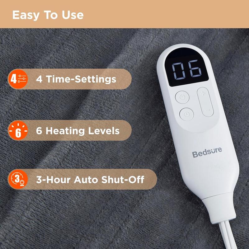 CozyWrap Wearable Heated Blanket with Sleeves & Foot Pocket