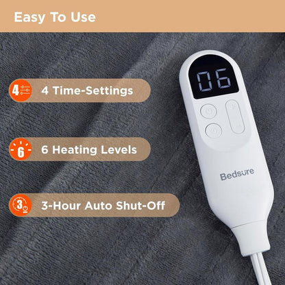 CozyWrap Wearable Heated Blanket with Sleeves & Foot Pocket