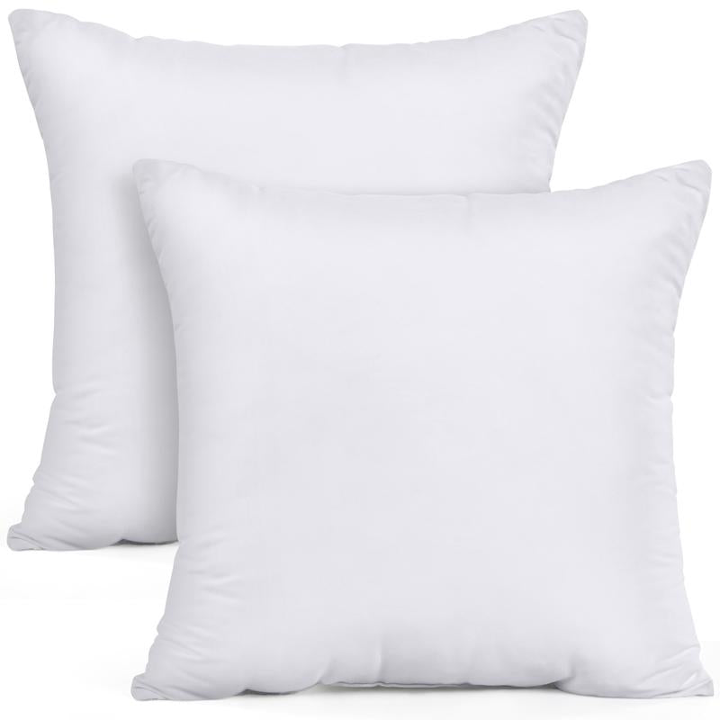 Utopia Bedding White Throw Pillow Inserts - Pack of 2 Durable Memory Foam for Bed & Couch - Soft 115 GSM Brushed Fabric - Breathable Comfortable Decorative Pillows