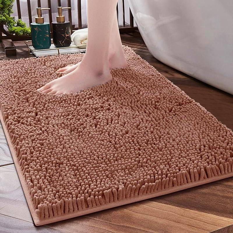 Luxury Chenille Bath Rug – Soft, Absorbent, and Non-Slip Bathroom Mat