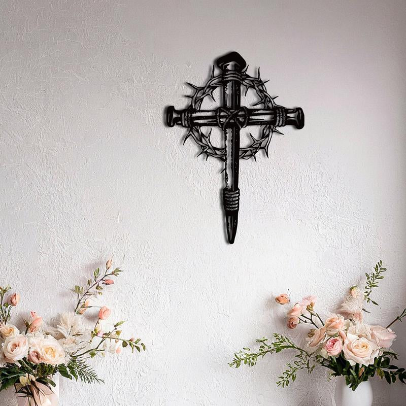 Exquisite Cross Metal Wall Art - A Spiritual Touch for Your Home, Office, or Faith-Inspired Space