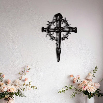 Exquisite Cross Metal Wall Art - A Spiritual Touch for Your Home, Office, or Faith-Inspired Space