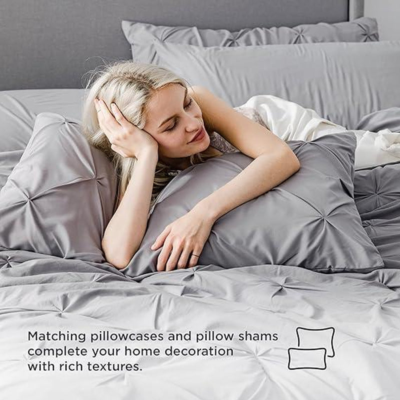 Premium Pintuck Bedding Set – 5/7 Piece Hotel Luxury Comfort Set 