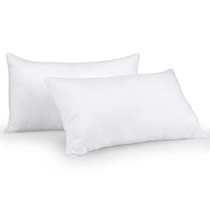 Utopia Bedding White Throw Pillow Inserts - Pack of 2 Durable Memory Foam for Bed & Couch - Soft 115 GSM Brushed Fabric - Breathable Comfortable Decorative Pillows