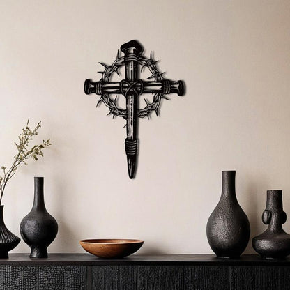 Exquisite Cross Metal Wall Art - A Spiritual Touch for Your Home, Office, or Faith-Inspired Space