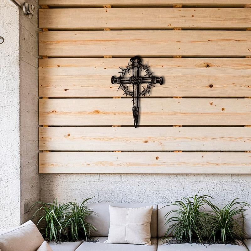 Exquisite Cross Metal Wall Art - A Spiritual Touch for Your Home, Office, or Faith-Inspired Space