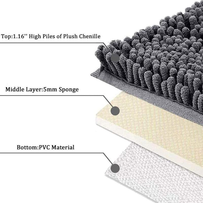 Luxury Chenille Bath Rug – Soft, Absorbent, and Non-Slip Bathroom Mat