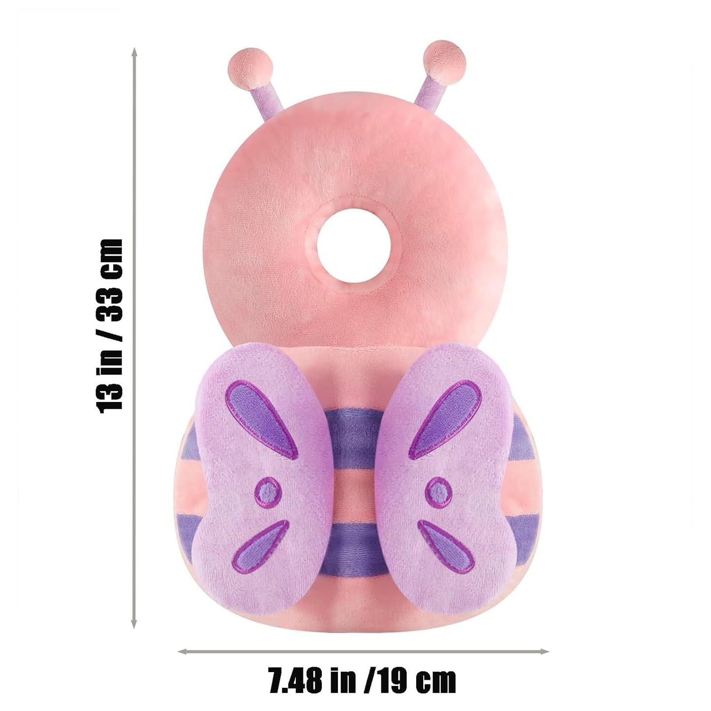 Baby Head Protection Backpack, Toddler Walking Head Protector, Adjustable Head Protector Pad Safety Cushion (Pink)