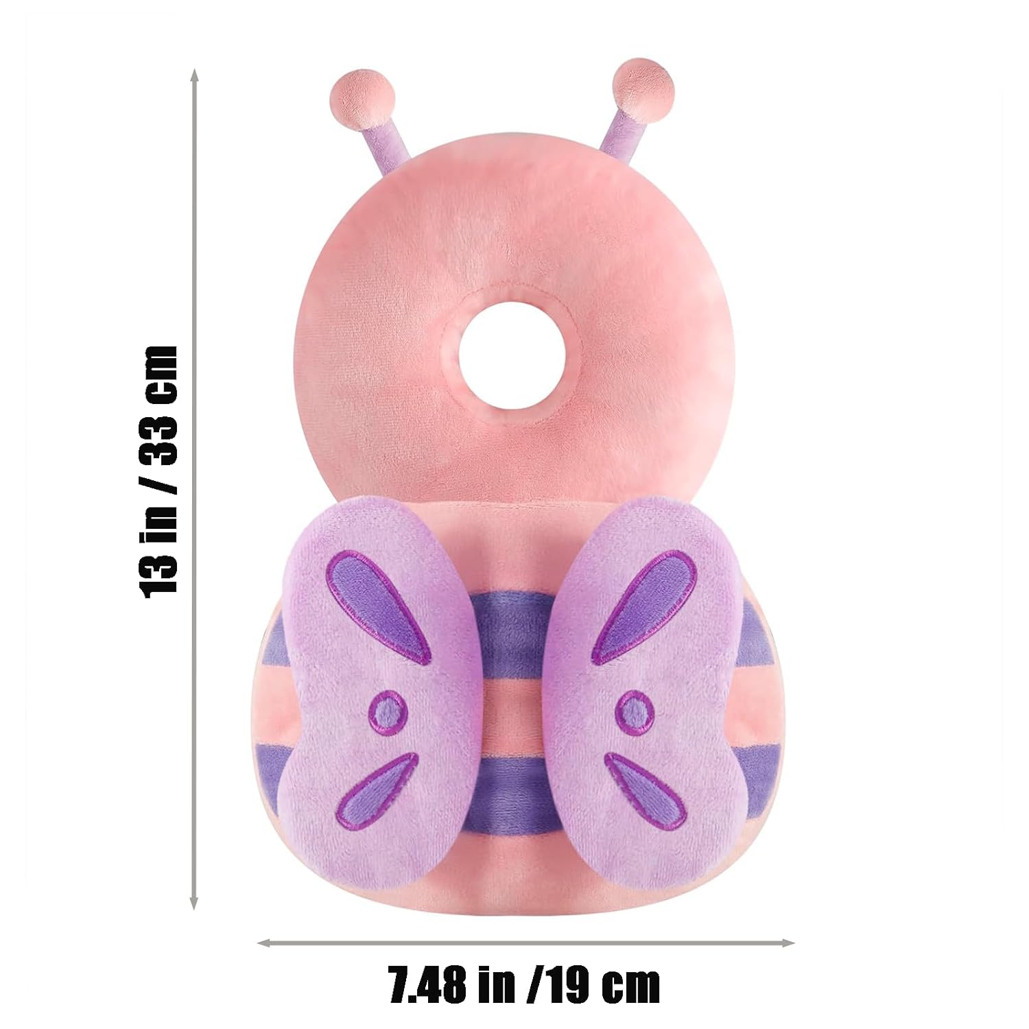 Baby Head Protection Backpack, Toddler Walking Head Protector, Adjustable Head Protector Pad Safety Cushion (Pink)