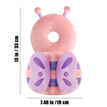 Baby Head Protection Backpack, Toddler Walking Head Protector, Adjustable Head Protector Pad Safety Cushion (Pink)