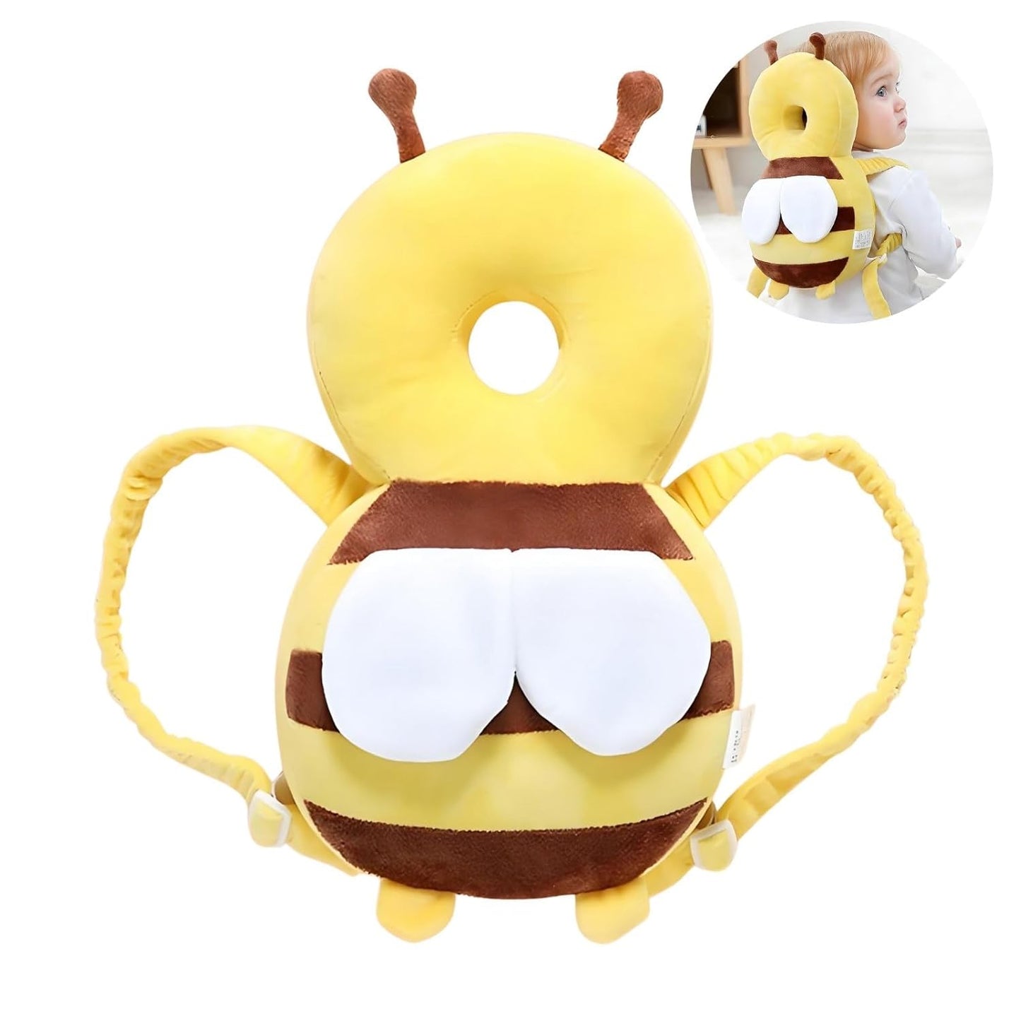 Baby Head Protection Backpack, Toddler Walking Head Protector, Adjustable Head Protector Pad Safety Cushion (Pink)