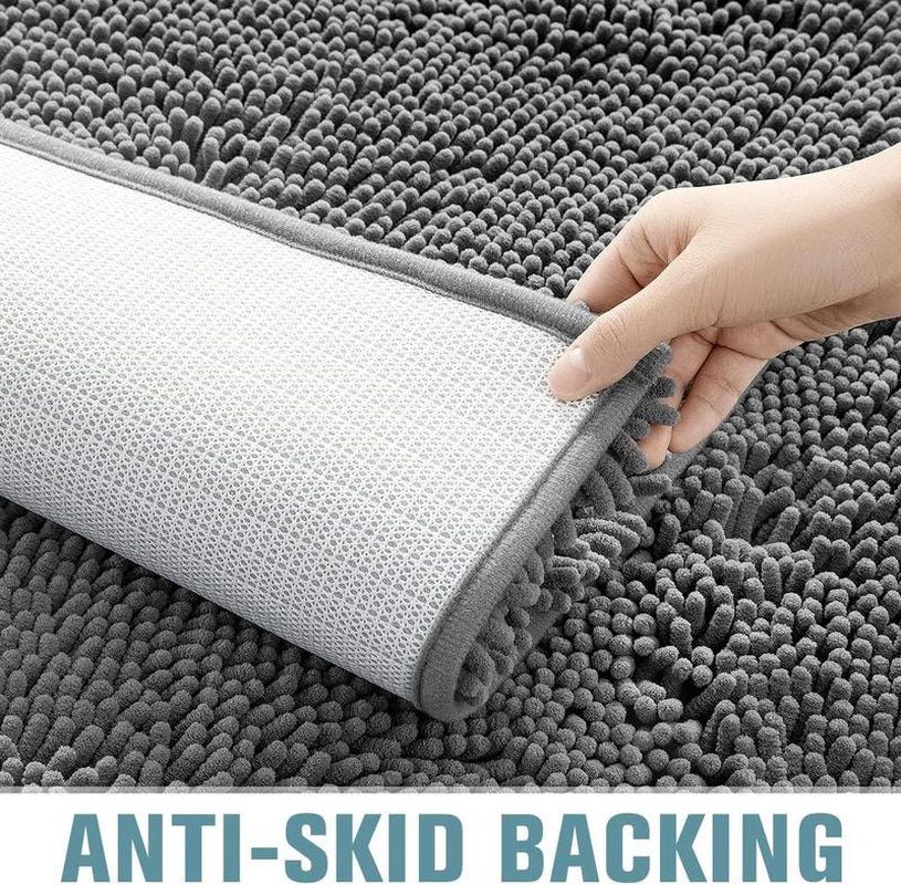 Luxury Chenille Bath Rug – Soft, Absorbent, and Non-Slip Bathroom Mat