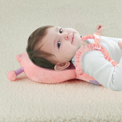 Baby Head Protection Backpack, Toddler Walking Head Protector, Adjustable Head Protector Pad Safety Cushion (Pink)