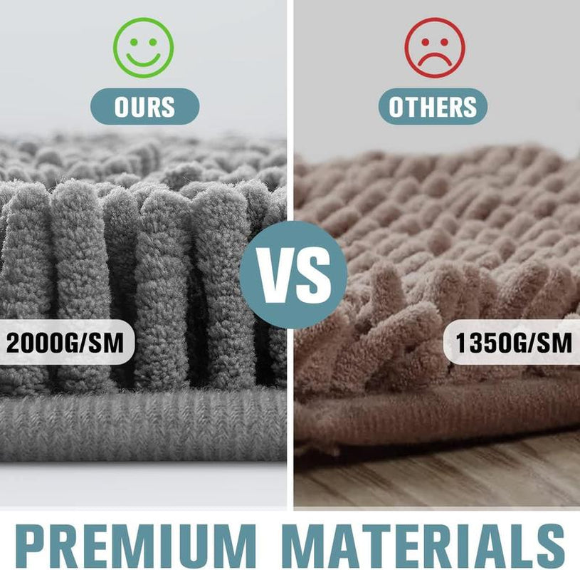 Luxury Chenille Bath Rug – Soft, Absorbent, and Non-Slip Bathroom Mat