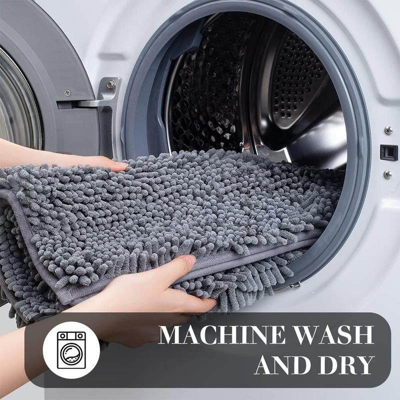 Luxury Chenille Bath Rug – Soft, Absorbent, and Non-Slip Bathroom Mat