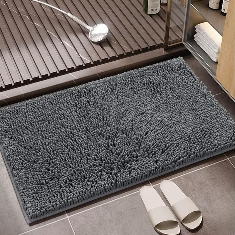 Luxury Chenille Bath Rug – Soft, Absorbent, and Non-Slip Bathroom Mat