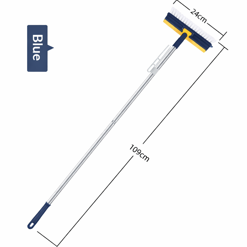 Stand-Up Power Scrub Brush with Squeegee and Tweezer