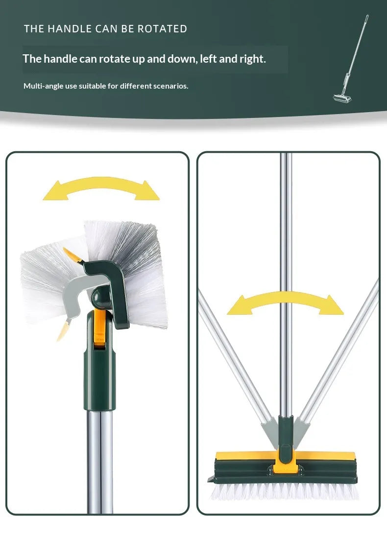 Stand-Up Power Scrub Brush with Squeegee and Tweezer