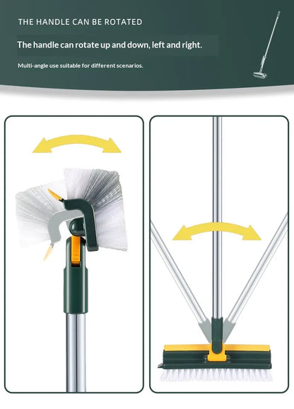 Stand-Up Power Scrub Brush with Squeegee and Tweezer