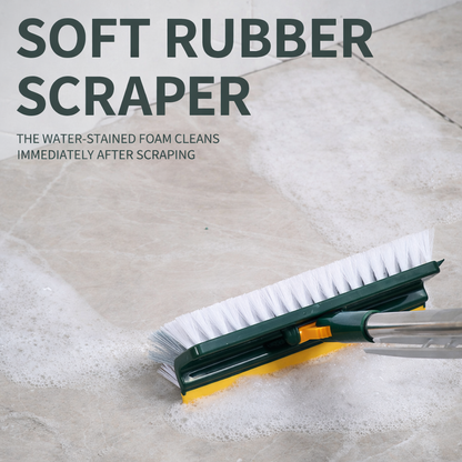 Stand-Up Power Scrub Brush with Squeegee and Tweezer