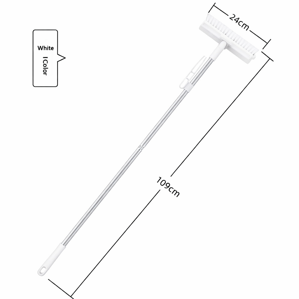 Stand-Up Power Scrub Brush with Squeegee and Tweezer