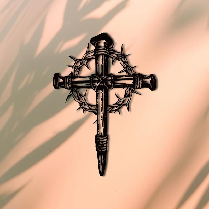 Exquisite Cross Metal Wall Art - A Spiritual Touch for Your Home, Office, or Faith-Inspired Space