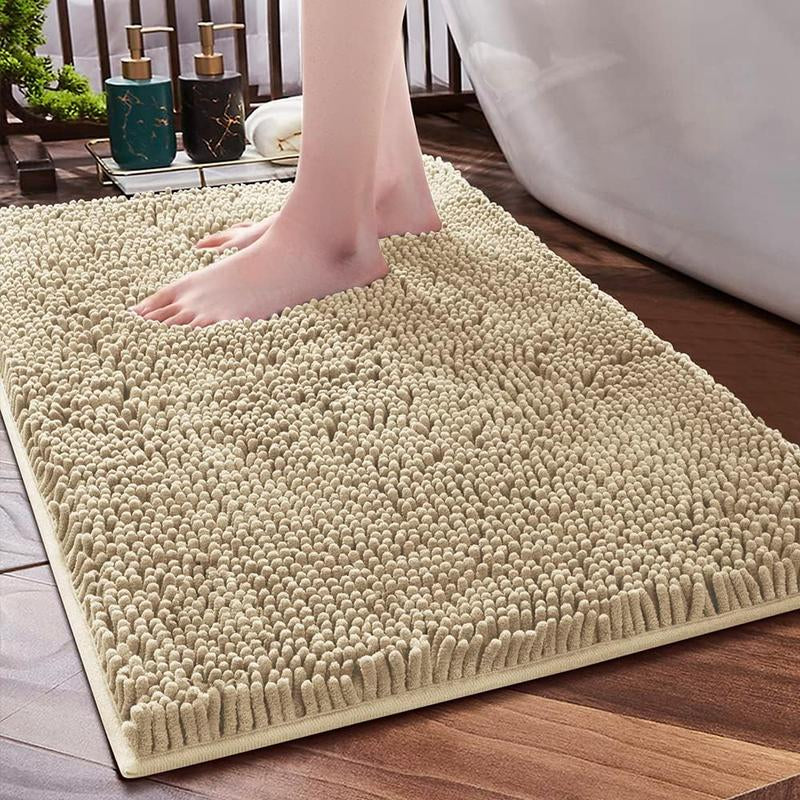 Luxury Chenille Bath Rug – Soft, Absorbent, and Non-Slip Bathroom Mat