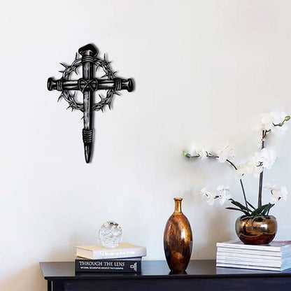 Exquisite Cross Metal Wall Art - A Spiritual Touch for Your Home, Office, or Faith-Inspired Space