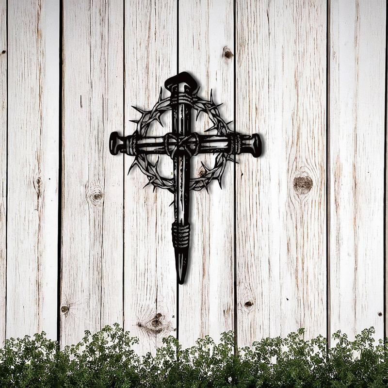 Exquisite Cross Metal Wall Art - A Spiritual Touch for Your Home, Office, or Faith-Inspired Space