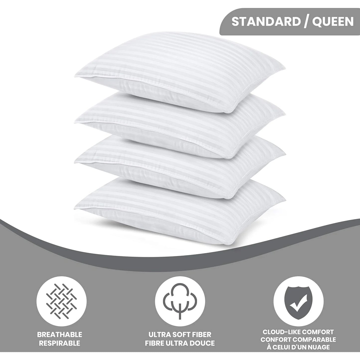 Hotel 4-Pack Luxury Sleep Pillows