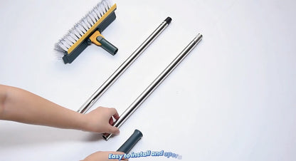Stand-Up Power Scrub Brush with Squeegee and Tweezer